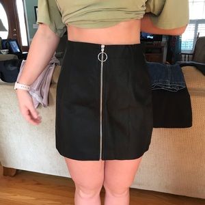 NWOT faux leather mini skirt